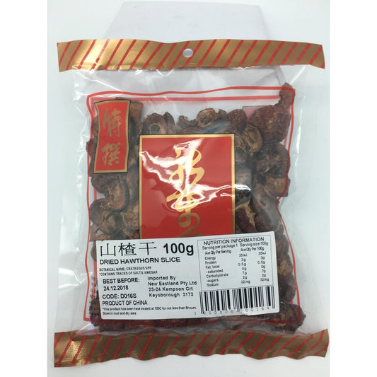 D016S New Eastland Brand - Dried Hawthorn Slice 100g - 50 bags / 1CTN - New Eastland Pty Ltd - Asian food wholesalers
