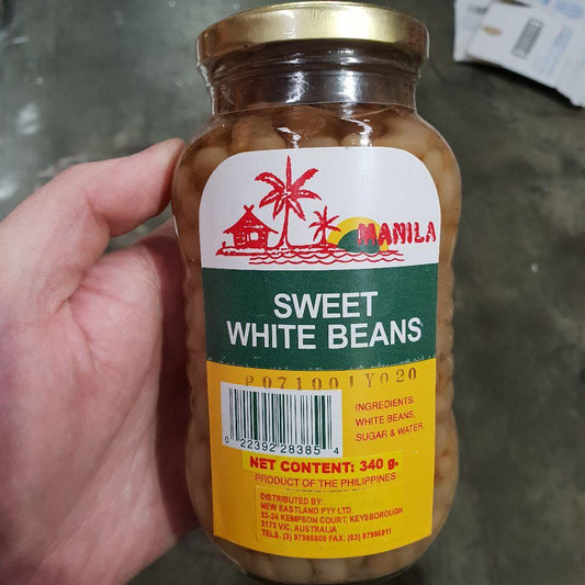 S055 Manila Brand - Sweet White Beans 340g -  24 jar / 1CTN - New Eastland Pty Ltd - Asian food wholesalers