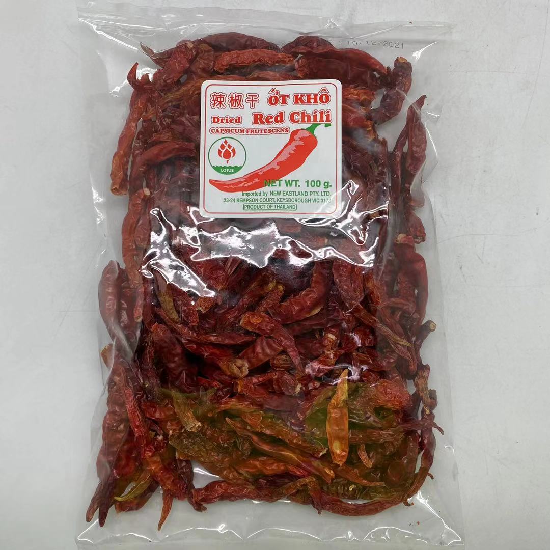 D158S TBD Brand -Dried Red Chilli 100g - 100PKT / 1 CTN