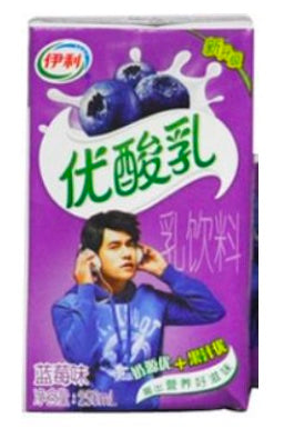 B008B Yi Li brand - Blueberry Flavoured Drink 250ml - 24 box/1ctn