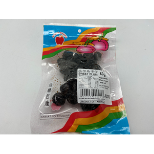 J021S. Apple Brand - Dried Black Sweet Plum 80 g - 10 packet / 1 Bag