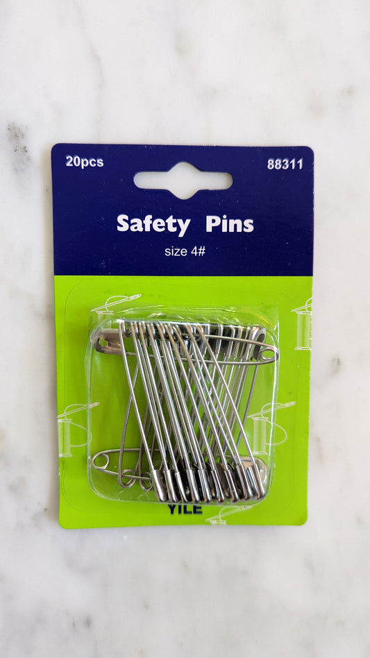 Safety Pins Size 4# (L) - 20 pcs