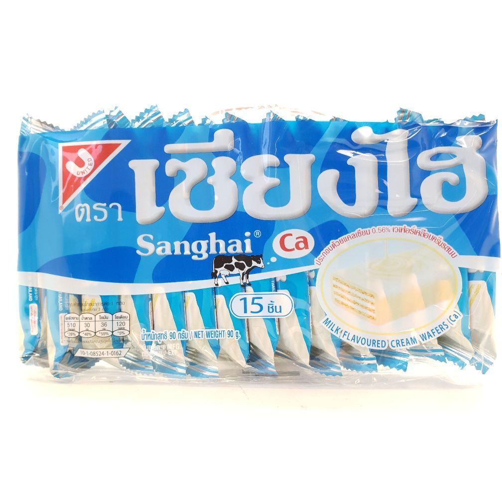 C017W ShangHai Brand -Wafer Biscuits Milk Flavoured 90g x6 - 6 /CTN - New Eastland Pty Ltd - Asian food wholesalers