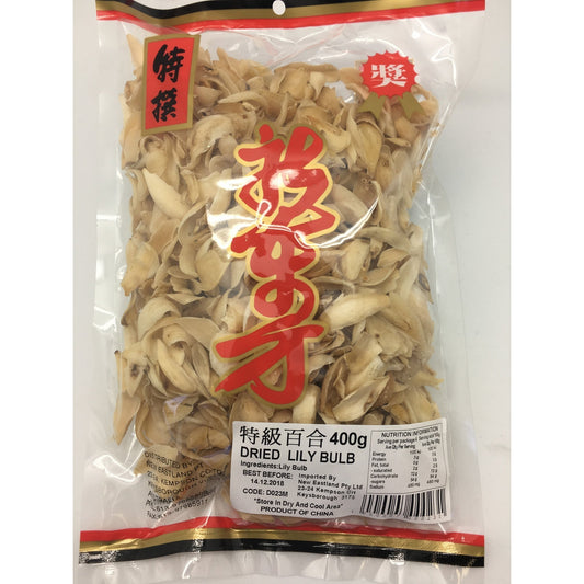 D023M New Eastland Brand - Dried Lily Bulb 400g - 25 bags / 1CTN - New Eastland Pty Ltd - Asian food wholesalers