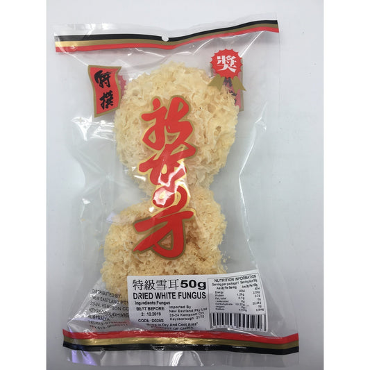 D025S New Eastland Pty Ltd - Dried White Fungus 50g - 50 bags / 1 CTN - New Eastland Pty Ltd - Asian food wholesalers