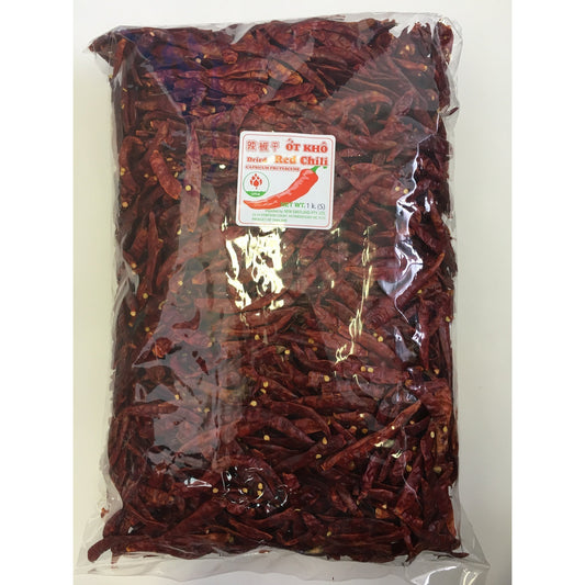 D158K Lotus Brand - Dried Red Chilli 1kg - 10 bags / 1 CTN - New Eastland Pty Ltd - Asian food wholesalers