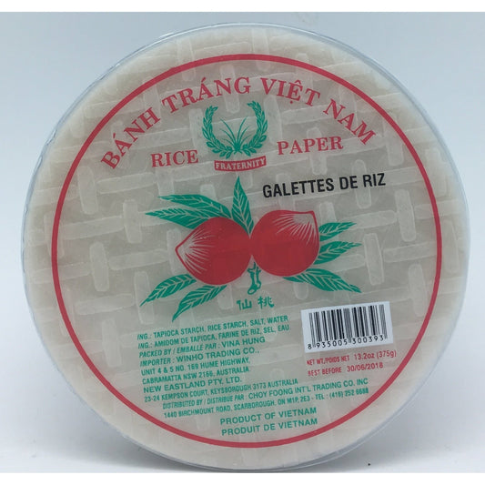 D200B Fraternity Brand - Rice Paper 375g - 36 box / 1 CTN - New Eastland Pty Ltd - Asian food wholesalers