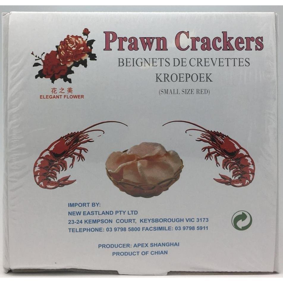 D219 Elegant flower brand - Prawn Crackers 2kg - 2 box / 1 CTN - New Eastland Pty Ltd - Asian food wholesalers