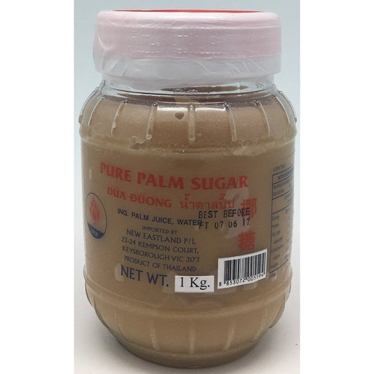 D238B Lotus Brand - Pure Palm Sugar 1kg - 12 jar / 1 CTN - New Eastland Pty Ltd - Asian food wholesalers