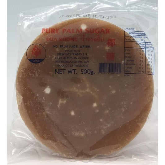 D238P Lotus Brand - Pure Palm Sugar 500g - 30 bags / 1 CTN - New Eastland Pty Ltd - Asian food wholesalers