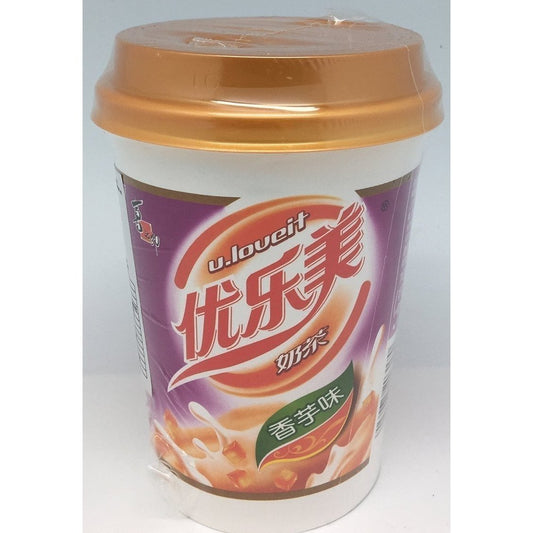 I003T U.Loueit Brand - Instant Milk Tea Drink Taro Flavour 80g - 30 cup / 1 CTN - New Eastland Pty Ltd - Asian food wholesalers