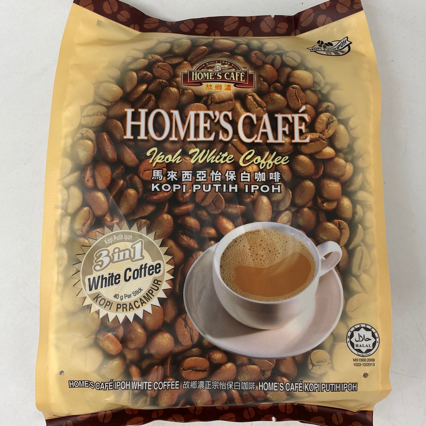 I006 Home's Cafe Brand - Malaysia Ipoh White Coffee 3in1 15x40g - 24 bags / 1 CTN