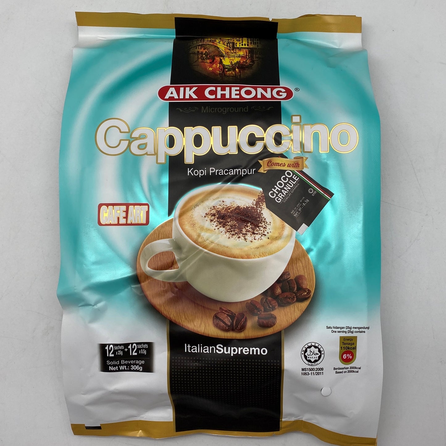 I007AC Aik Cheong - Cappuccino Coffee Instant 25gx12 - 20 bags /ctn
