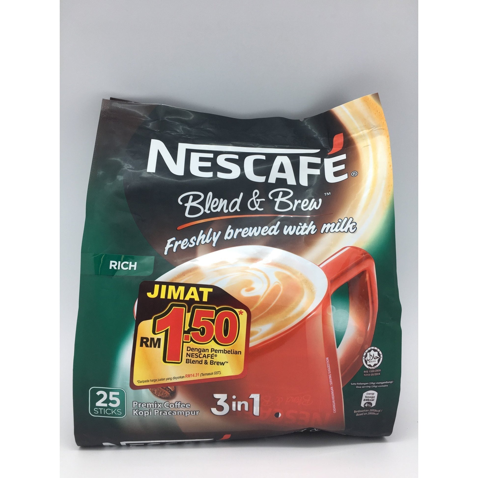 I007H Nescafe Brand - Instant Coffee Rich 25x20g -24 bags / 1 CTN - New Eastland Pty Ltd - Asian food wholesalers