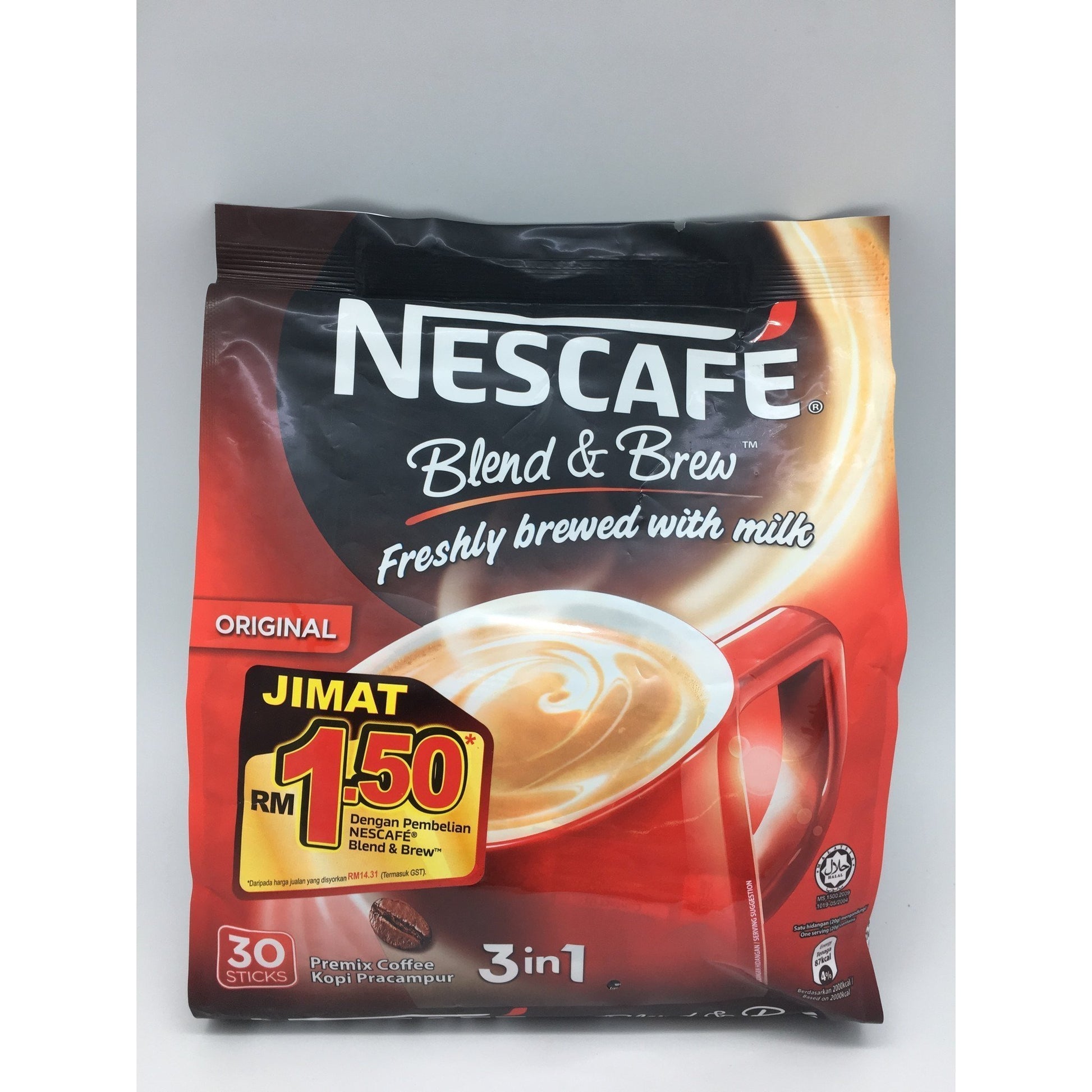 I007R Nescafe Brand - Instant Coffee Original 30x20g - 24 bags / 1 CTN - New Eastland Pty Ltd - Asian food wholesalers