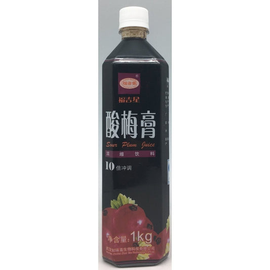 I016F Fu Ji Xing Brand - Sour plum Juice Drink 1kg - 12 bot / 1 CTN - New Eastland Pty Ltd - Asian food wholesalers