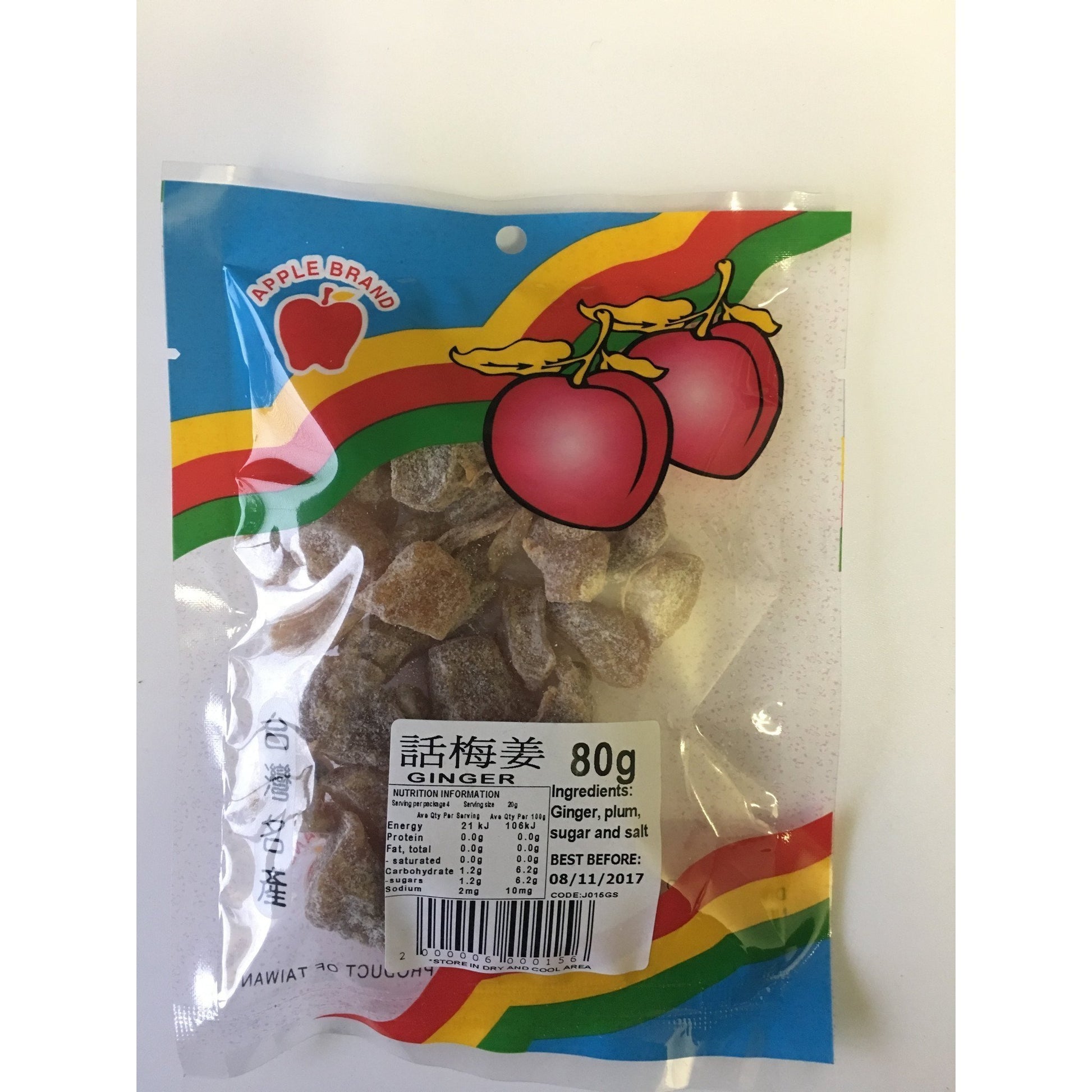 J015GS Apple brand -Ginger 80g - 10 packet / 1 Bag - New Eastland Pty Ltd - Asian food wholesalers