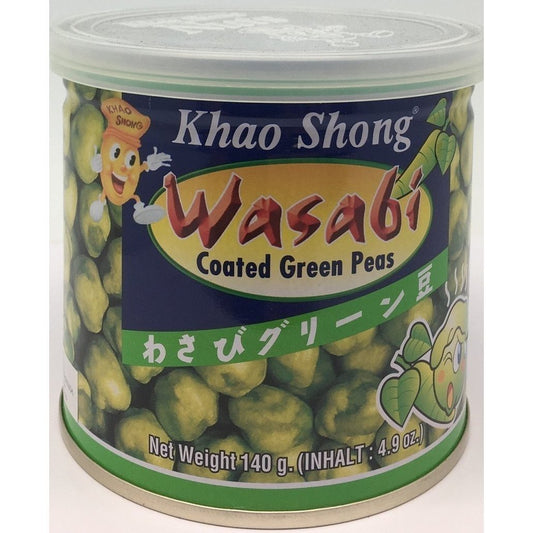 J051S Khao Shong brand-Wasabi Coated Green peas 140g - 24 tin / 1 CTN - New Eastland Pty Ltd - Asian food wholesalers