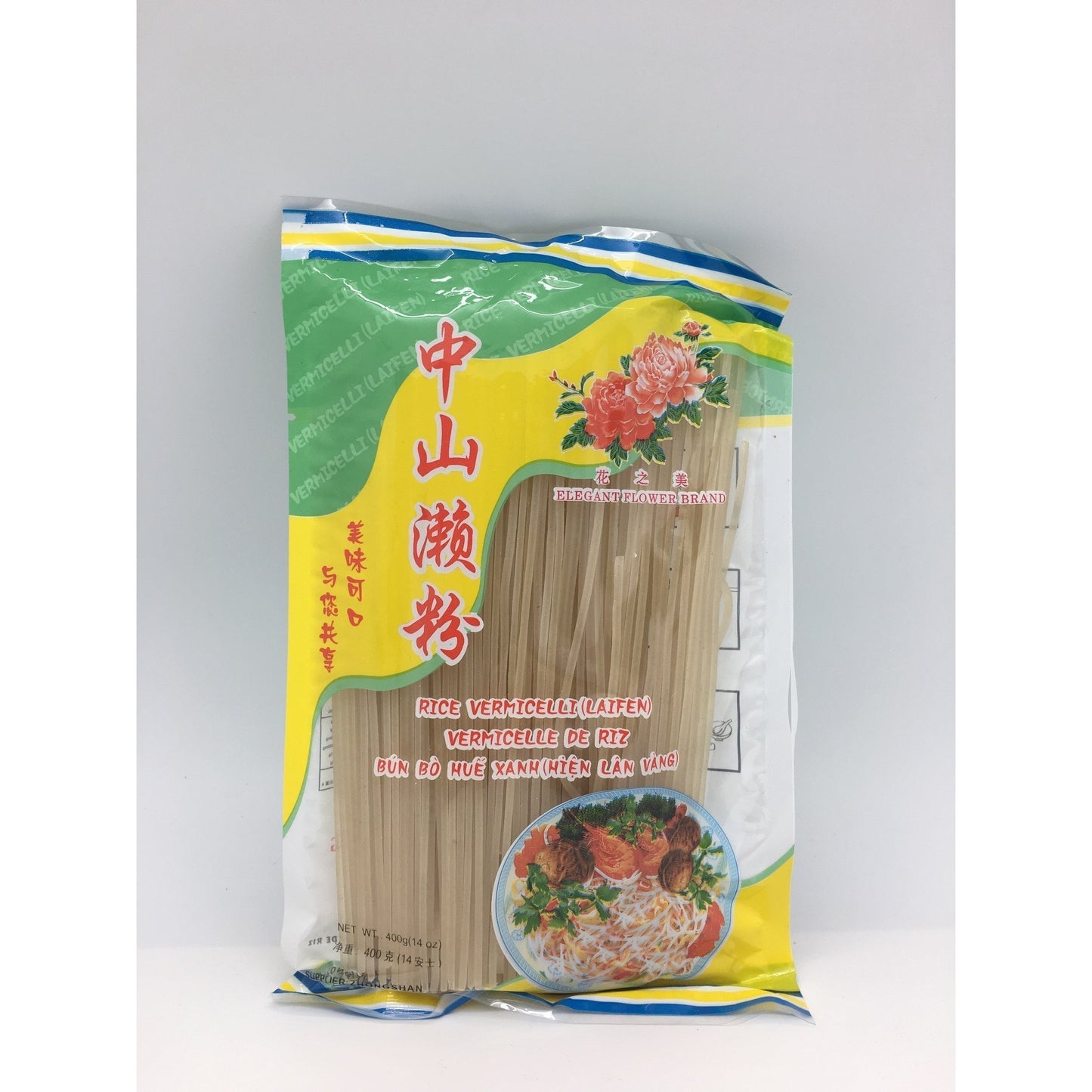 N025 Elegant Flower Brand - Rice Vermicilli 400g - 60 bags / 1CTN - New Eastland Pty Ltd - Asian food wholesalers