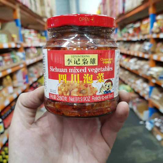 P011AB Li Ji Xiao Xiong Brand - Sichuan Mixed Vegetables 280g -12 jar / 1CTN - New Eastland Pty Ltd - Asian food wholesalers