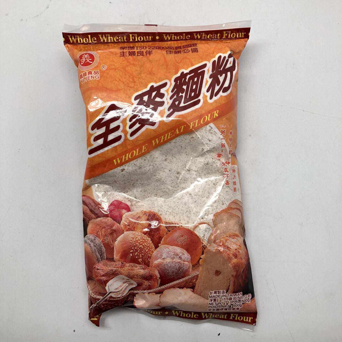 PD006T Yi Feng Brand- Whole Wheat Flour 500g X24pkt/CTN - New Eastland Pty Ltd - Asian food wholesalers