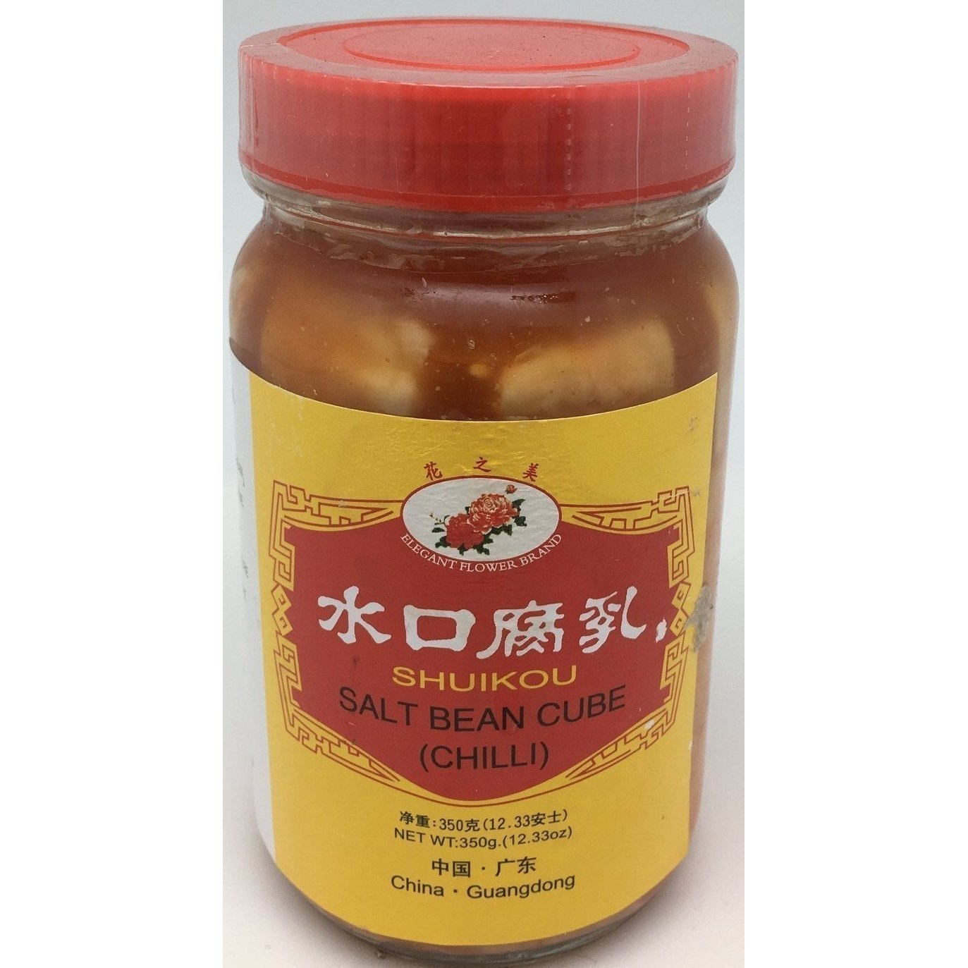 S010 Elegant Flower Brand - Preserved Chilli Bean Curd 350g -  36 jar / 1CTN - New Eastland Pty Ltd - Asian food wholesalers