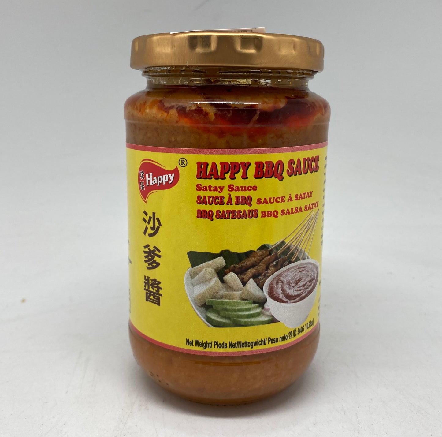 S040 Happy Brand - Satay BBQ Sauce 340g -  24 jar / 1CTN