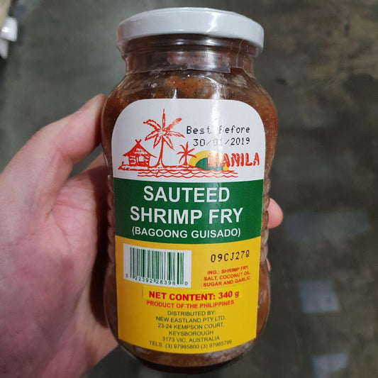 S046B Manila Brand - Sauteed Shrimp Fry 340g -  24 jar / 1CTN - New Eastland Pty Ltd - Asian food wholesalers