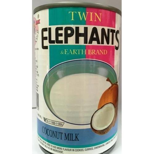 T020 Twin Elephants & Earth Brand -Coconut Milk 400ml - 24 tin / 1 CTN - New Eastland Pty Ltd - Asian food wholesalers